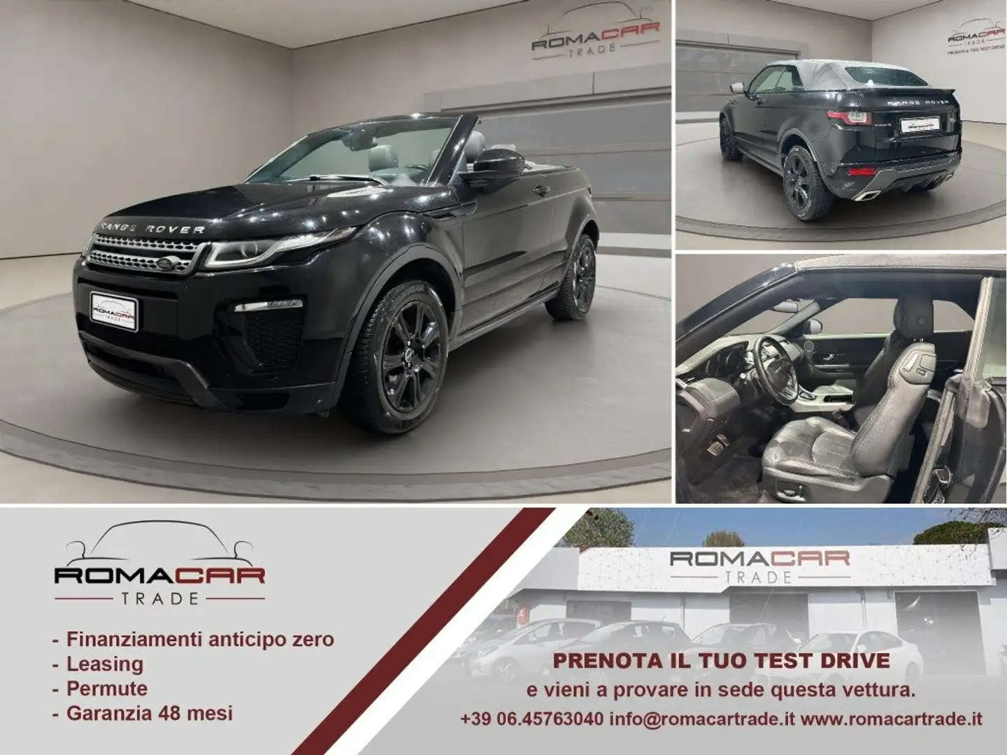 Land Rover Range Rover Evoque 2.0 TD4 150 CV CABRIO HSE MOTORE NUOVO! EURO 6B Negro - 1