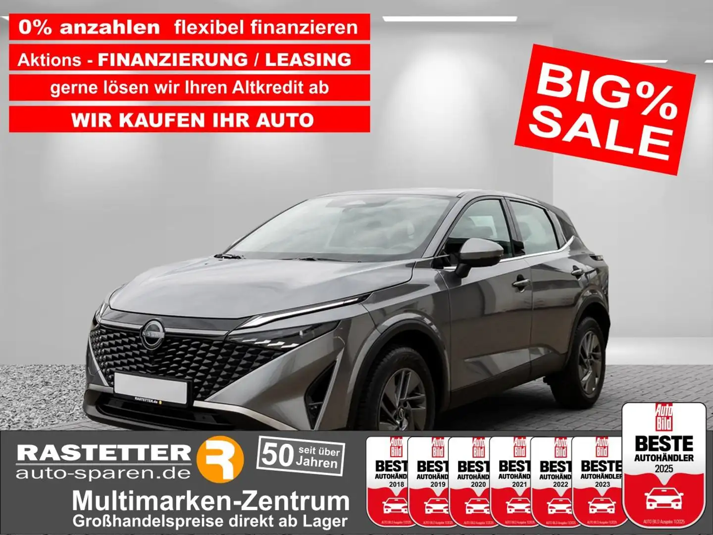Nissan Qashqai acenta facelift+Navi+360°+ACC+Winter+LED+PDC+Klima Grau - 1