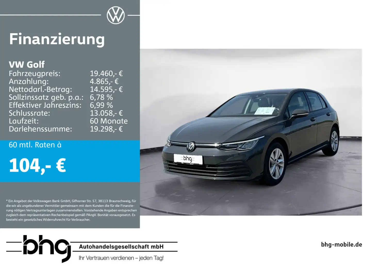 Volkswagen Golf 1.5 TSI Life LED CARPLAY PDC NAVI DAB Grau - 1