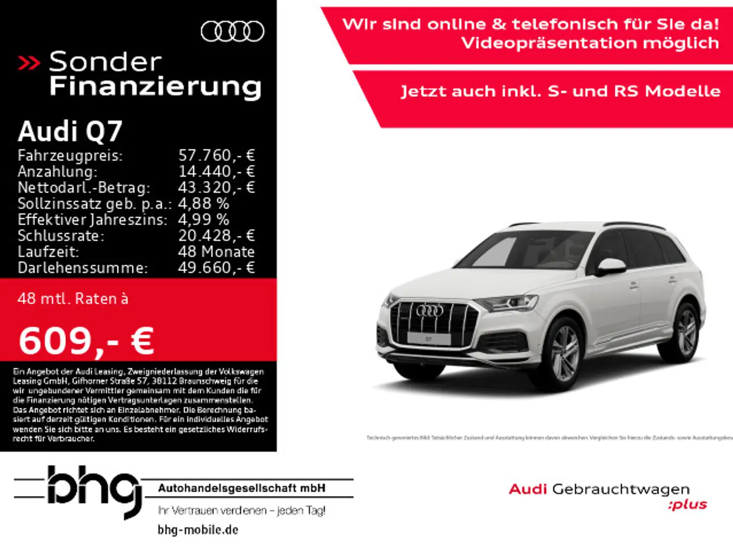 Audi Q7 45 TDI quattro tiptronic S-Line Memory Keyles Weiß - 1