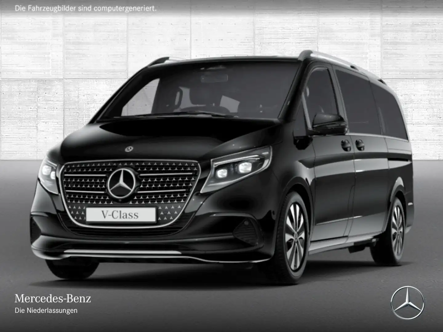 Mercedes-Benz V 300 d Lang AVANTGARDE+9G+AHK+StandHZ+Klimaautom Schwarz - 2