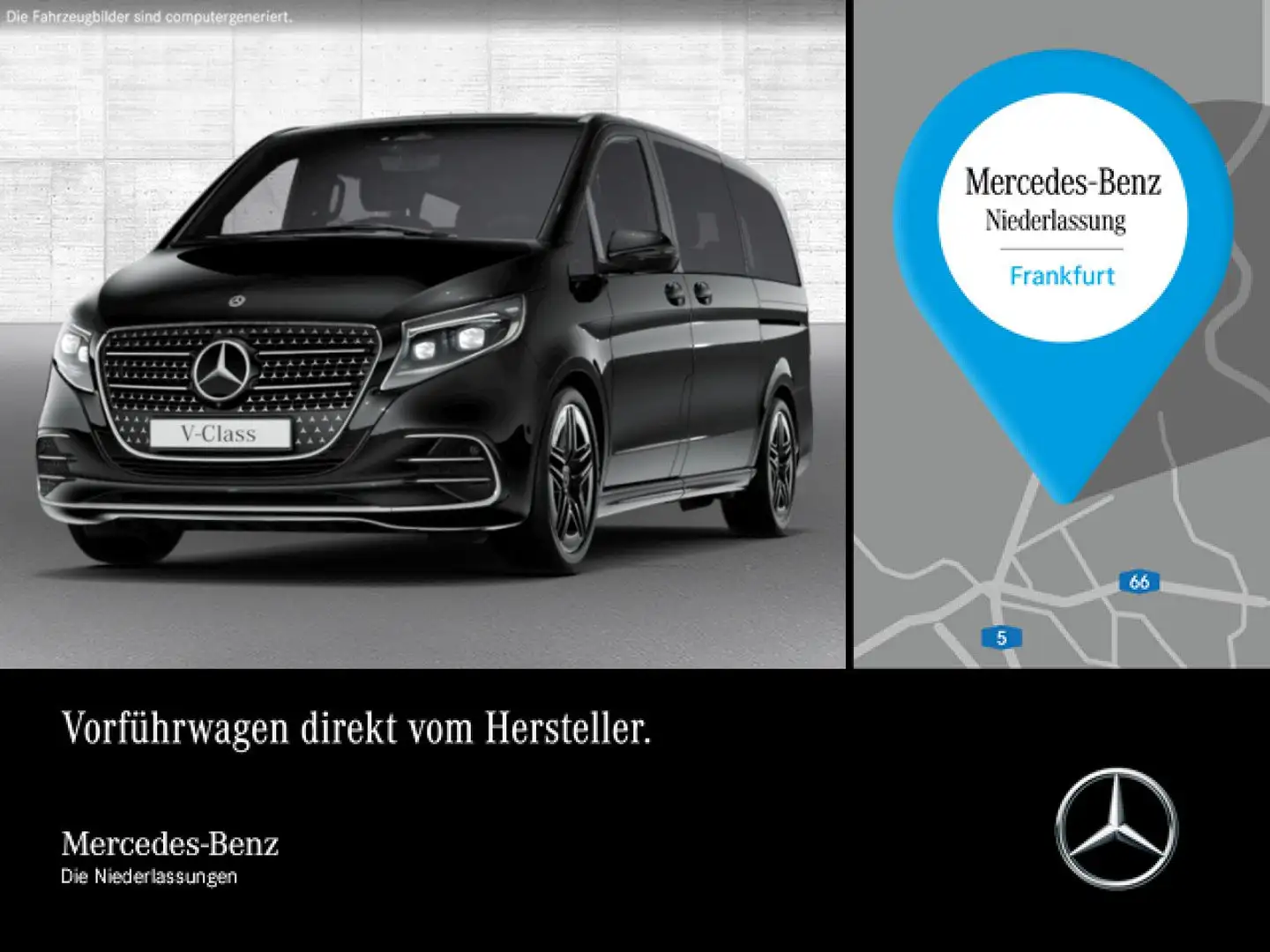 Mercedes-Benz V 250 d AMG+9G+AHK+Klimaautom.+Navi+DIS+e.Türen Schwarz - 1