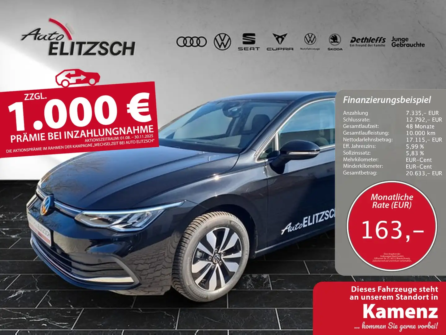 Volkswagen Golf VIII TSI Move Kamera Navi LED VC Schwarz - 1