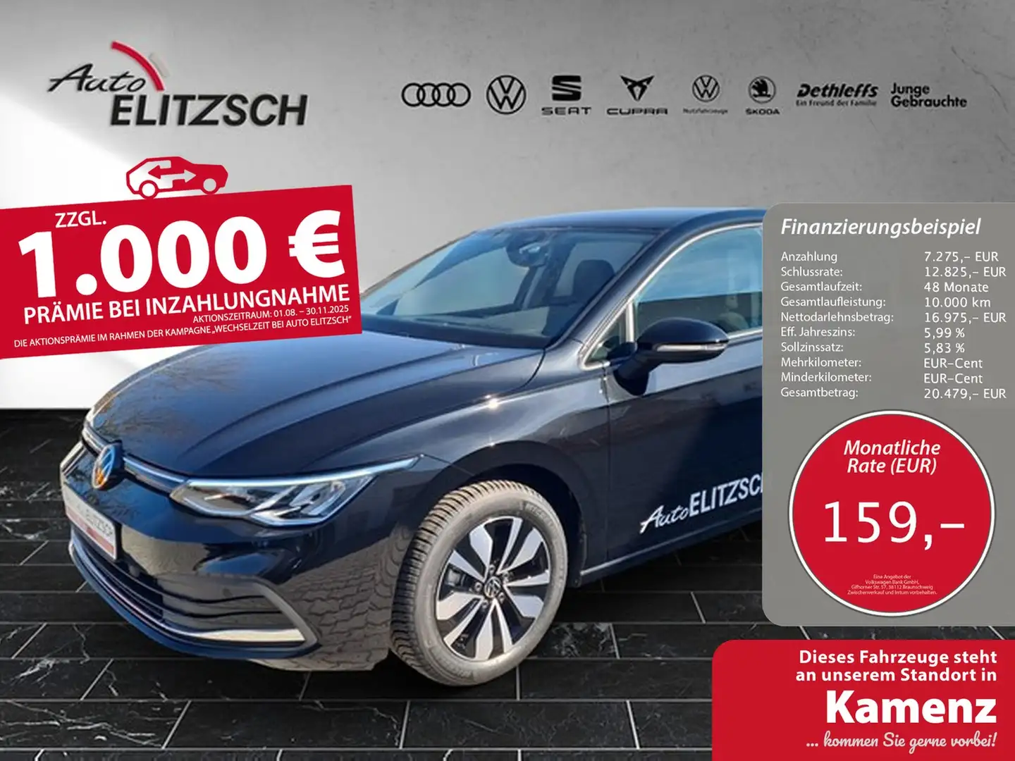 Volkswagen Golf VIII TSI Move Kamera SHZ Navi LED VC Schwarz - 1