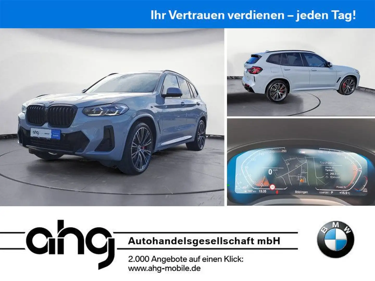 BMW X3 xDrive30d AT M Sportpaket Innovationsp.Head U Grau - 1