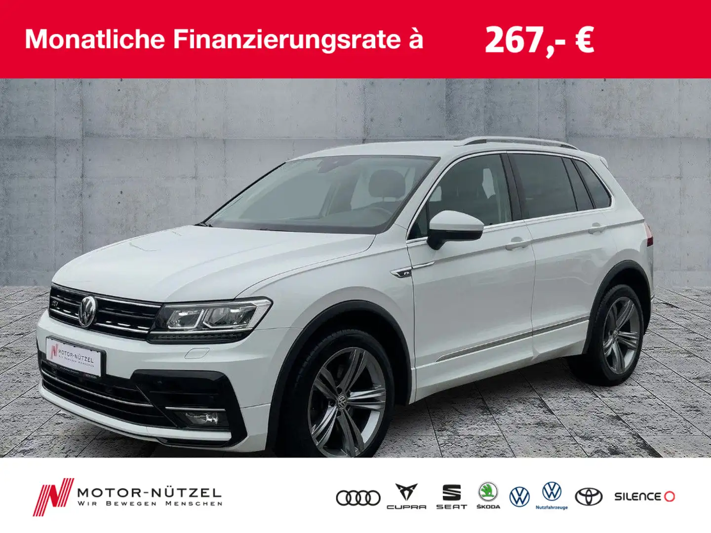 Volkswagen Tiguan 2.0 TSI 4M HIGHLINE LED+NAV+ACC+SHZ+2xPDC Weiß - 1