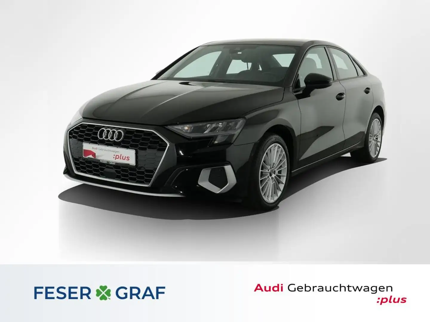 Audi A3 Lim 30 TFSI Leder,SmartphoneI,Sitzhzg,Parkass Zwart - 1