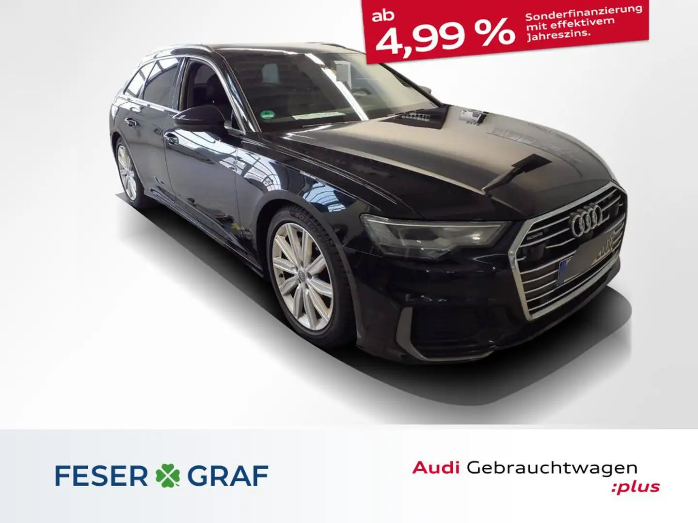 Audi A6 Avant S line 45 TDI AHK Stdhz. B&O 360° ACC Keyles Schwarz - 1