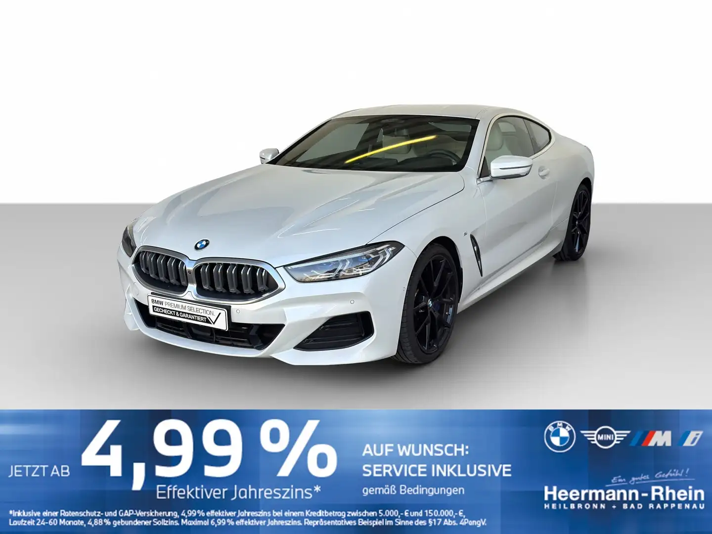 BMW 840 iA Coupé M Paket LiveCock.Laser.Standh.ParkAs Weiß - 2