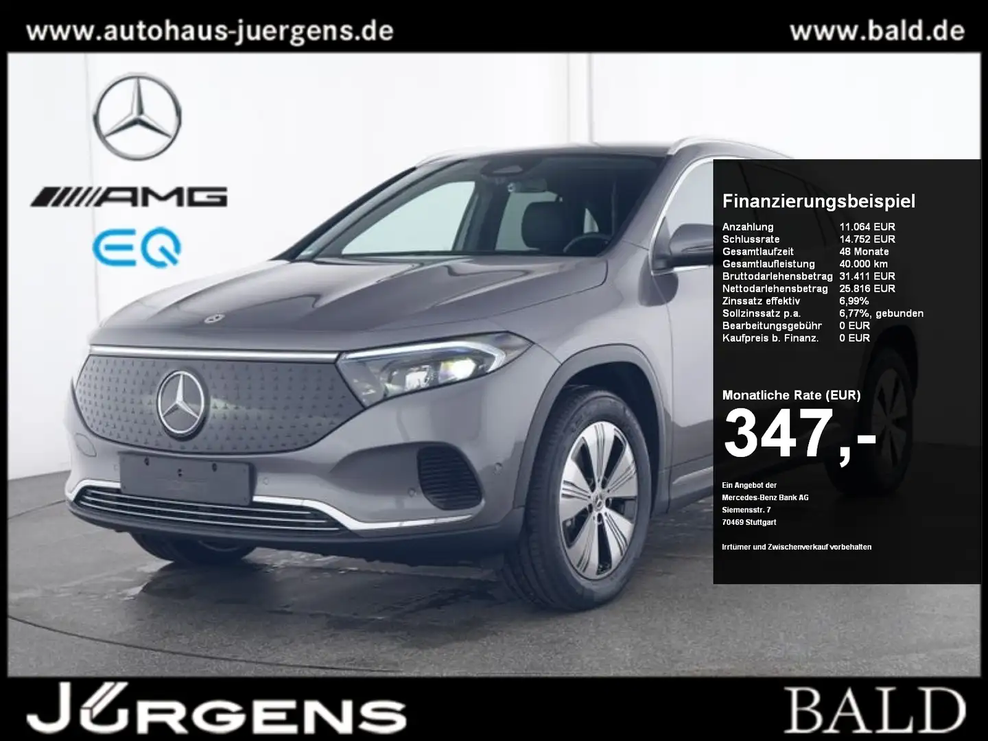 Mercedes-Benz EQA 300 4M Progressive/LED/Cam/AHK/Totw/Winter Gris - 1