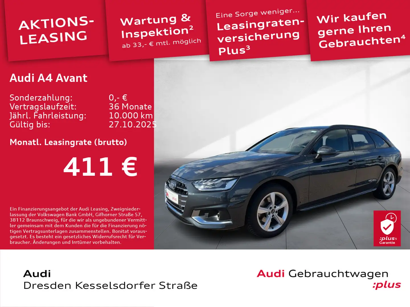 Audi A4 35 TFSI advanced AHZV Kamera LED Navi Grau - 1