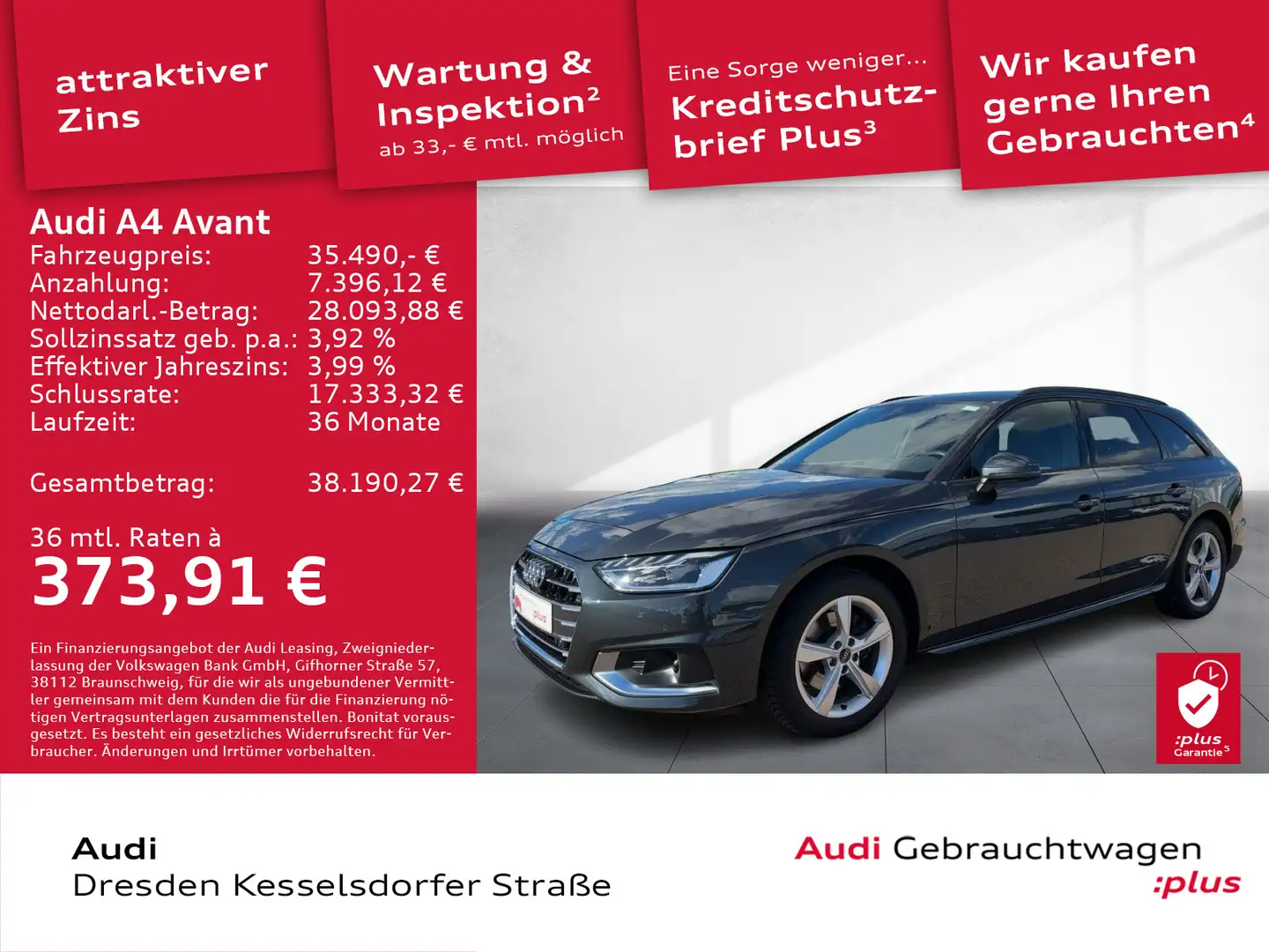 Audi A4 35 TFSI advanced AHZV Kamera LED Navi Grijs - 1