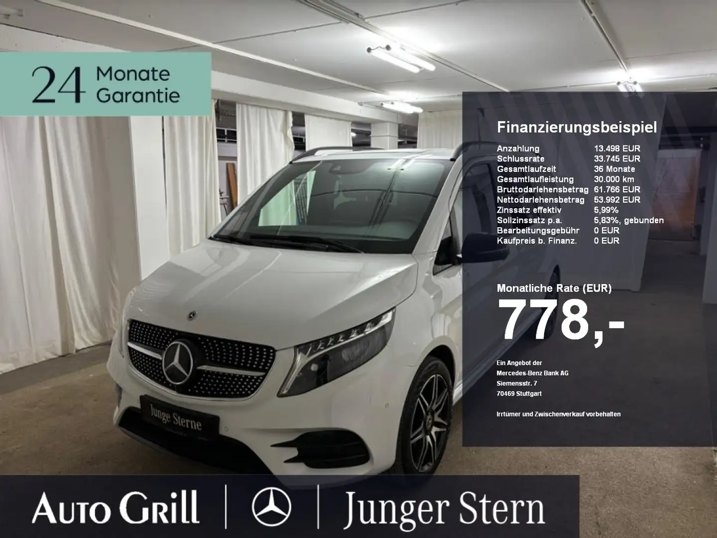 Mercedes-Benz V 300 d 4M AMG StdHzg Distr Airmatic ILS Bianco - 1