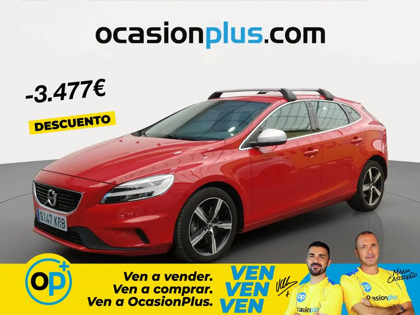 Volvo V40 T3 R-Design Momentum Aut. Rojo - 1