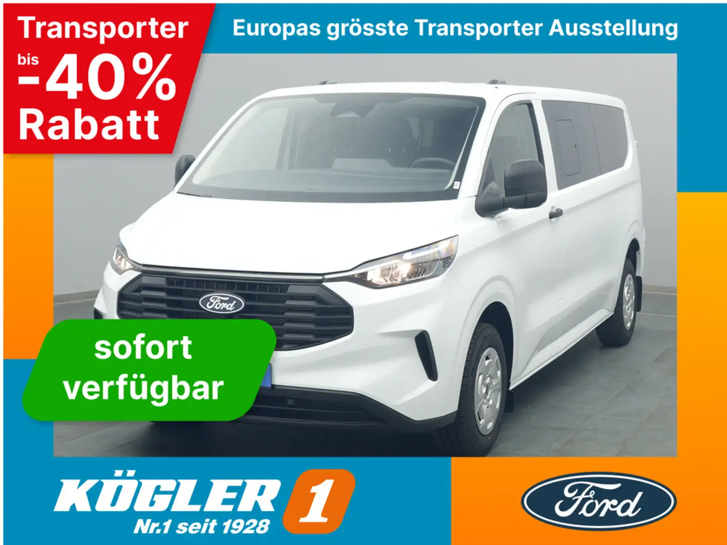 Ford Transit Custom Kombi 320 L2 Trend Aut. -19%* Blanc - 1