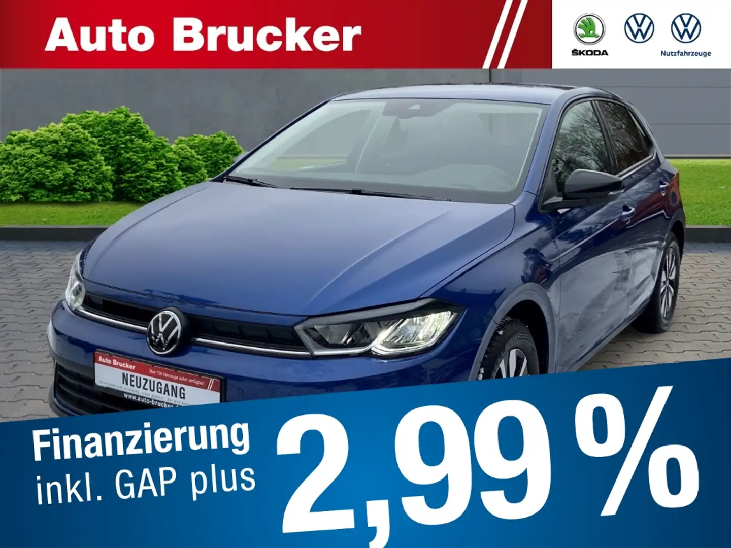 Volkswagen Polo VI Goal 1.0 TSI +LED+2-Zonen-Klima+NAVI+SHZ Blau - 1