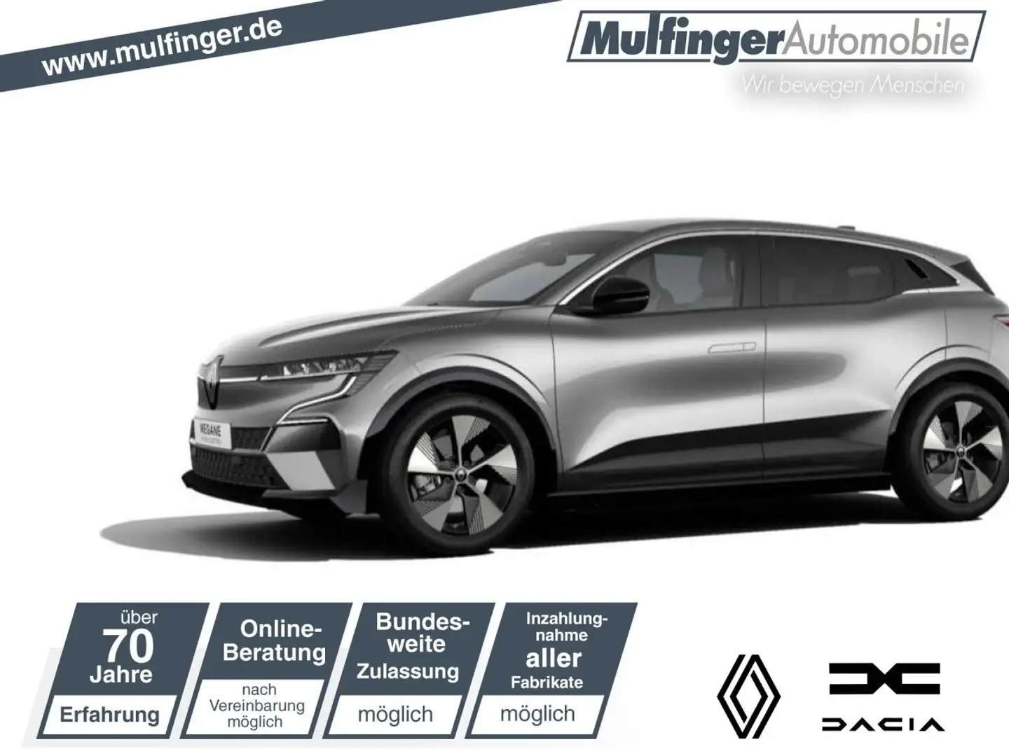 Renault Megane E-TECH Techno 220 Comfort Range GOOGLE SHZ Grau - 1