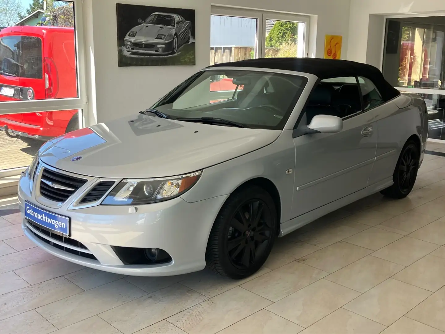 Saab 9-3 Cabrio 2.0 Turbo Leder el.Verdeck Silber - 1