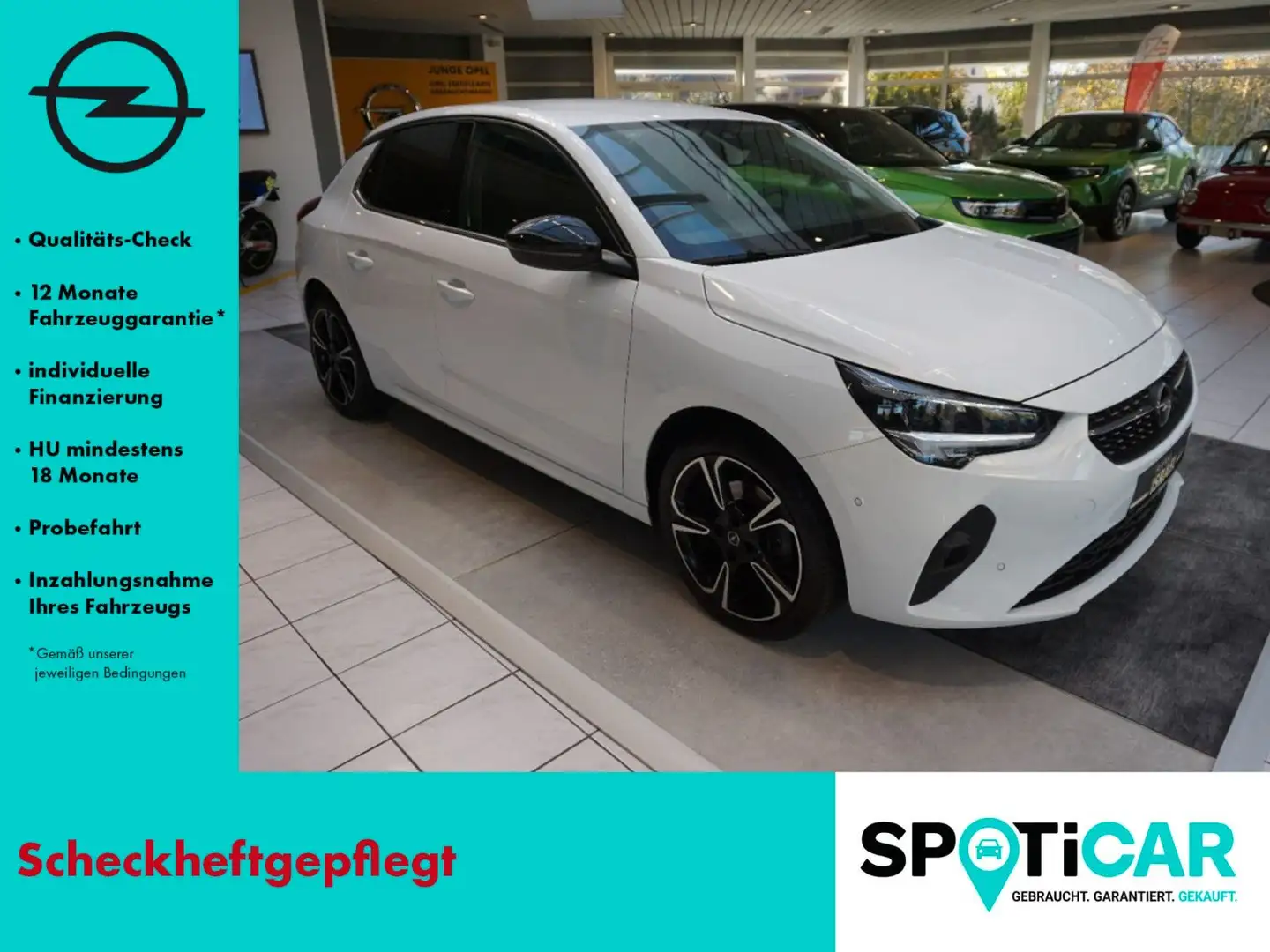 Opel Corsa F Elegance LEDER, NAVI, LED, SITZHEIZUNG Weiß - 1