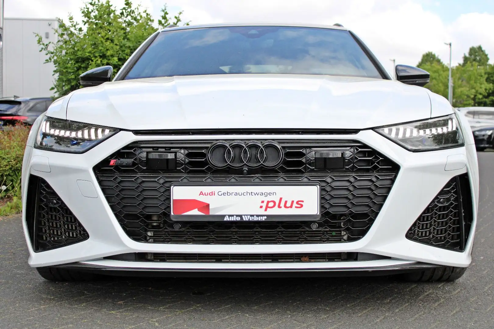 Audi RS6 Avant BLACK AHK PANO LASER HUD 280km/h LUFT Weiß - 2