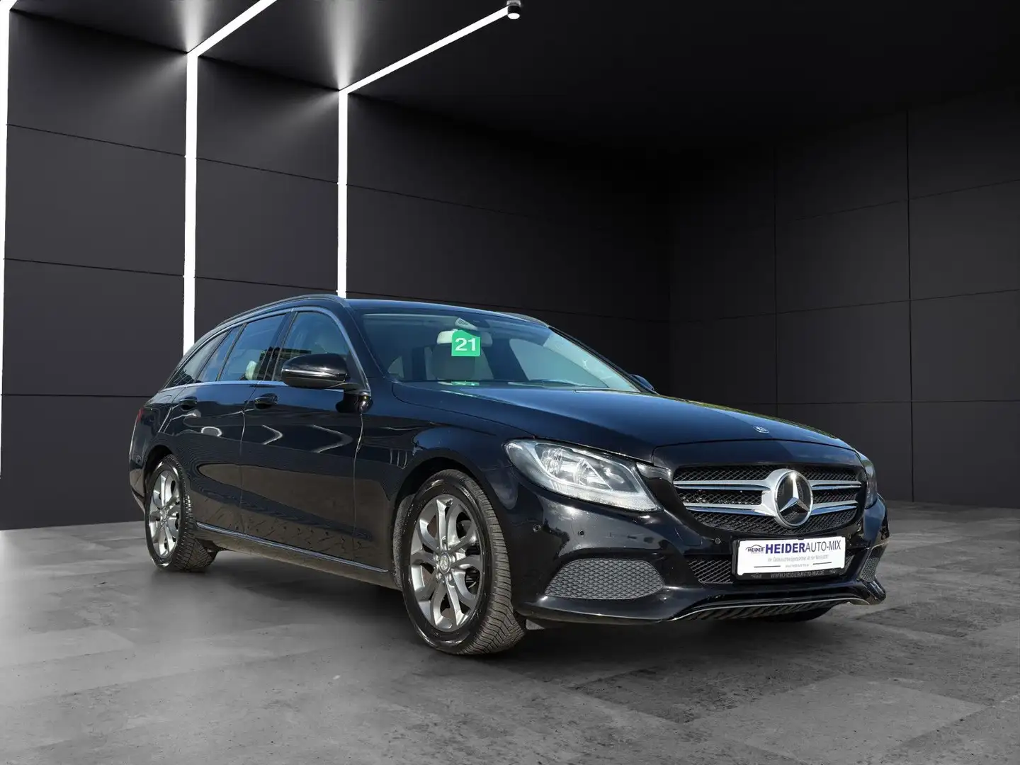 Mercedes-Benz C 180 d T Avantgard NAVI|TEMPOMAT|TEILLEDER|PDC Negro - 1