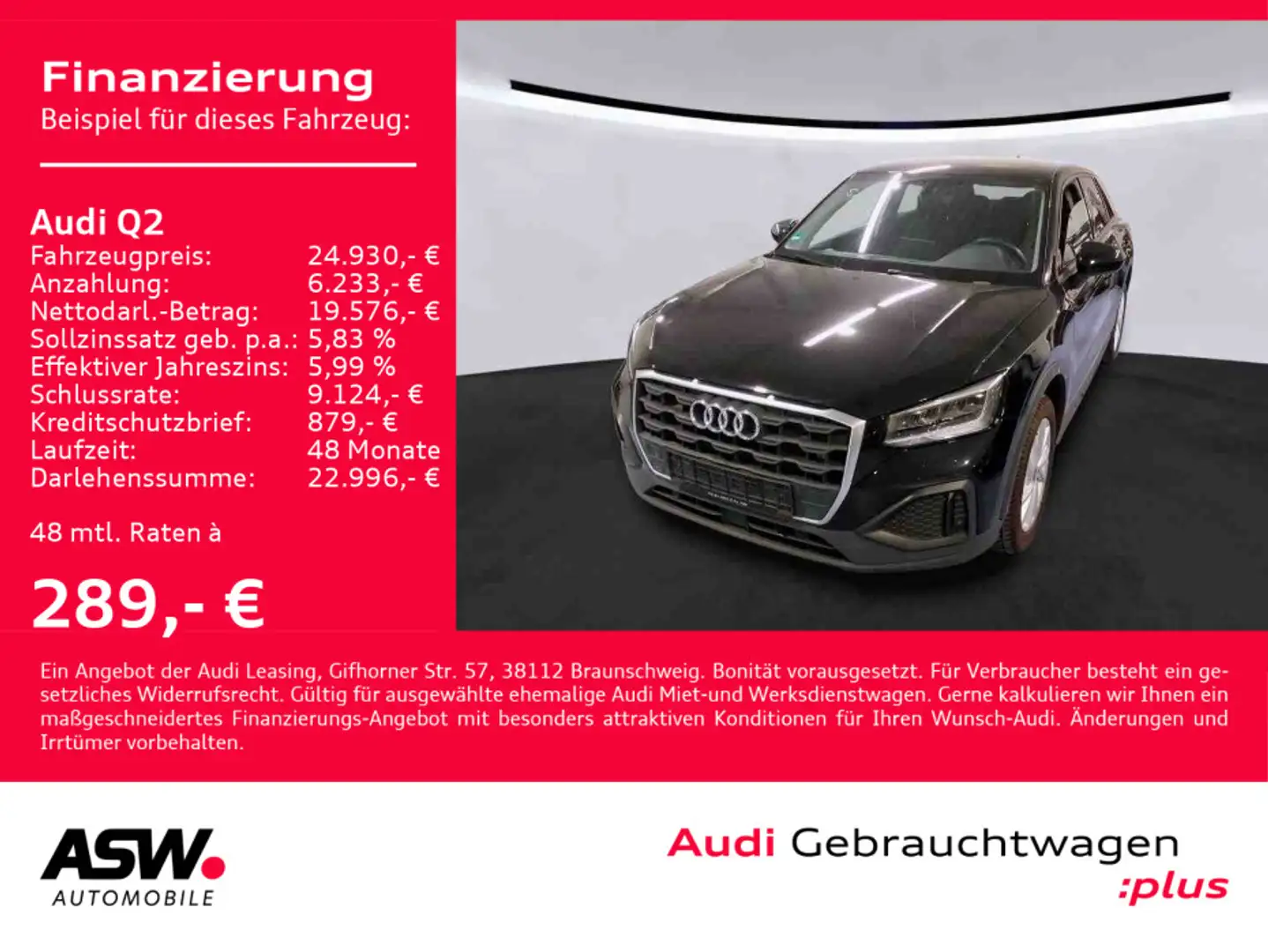 Audi Q2 35TFSI Stronic Navi LED RFK PDC SHZ Schwarz - 1