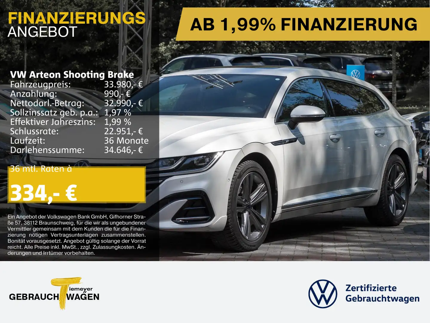 Volkswagen Arteon eHybrid R-LINE LEDER LM19 Weiß - 1
