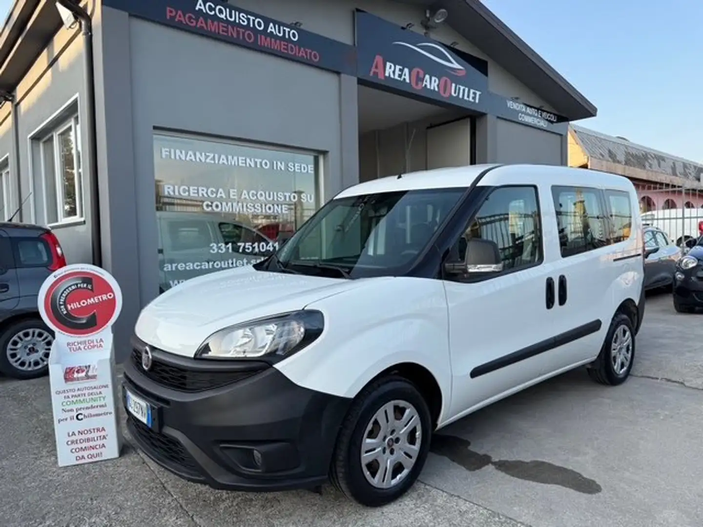 Fiat Doblo 1.3 Mjet 95cv E6D COMBI 5 POSTI N1*10/2020*IVA DED Blanc - 1