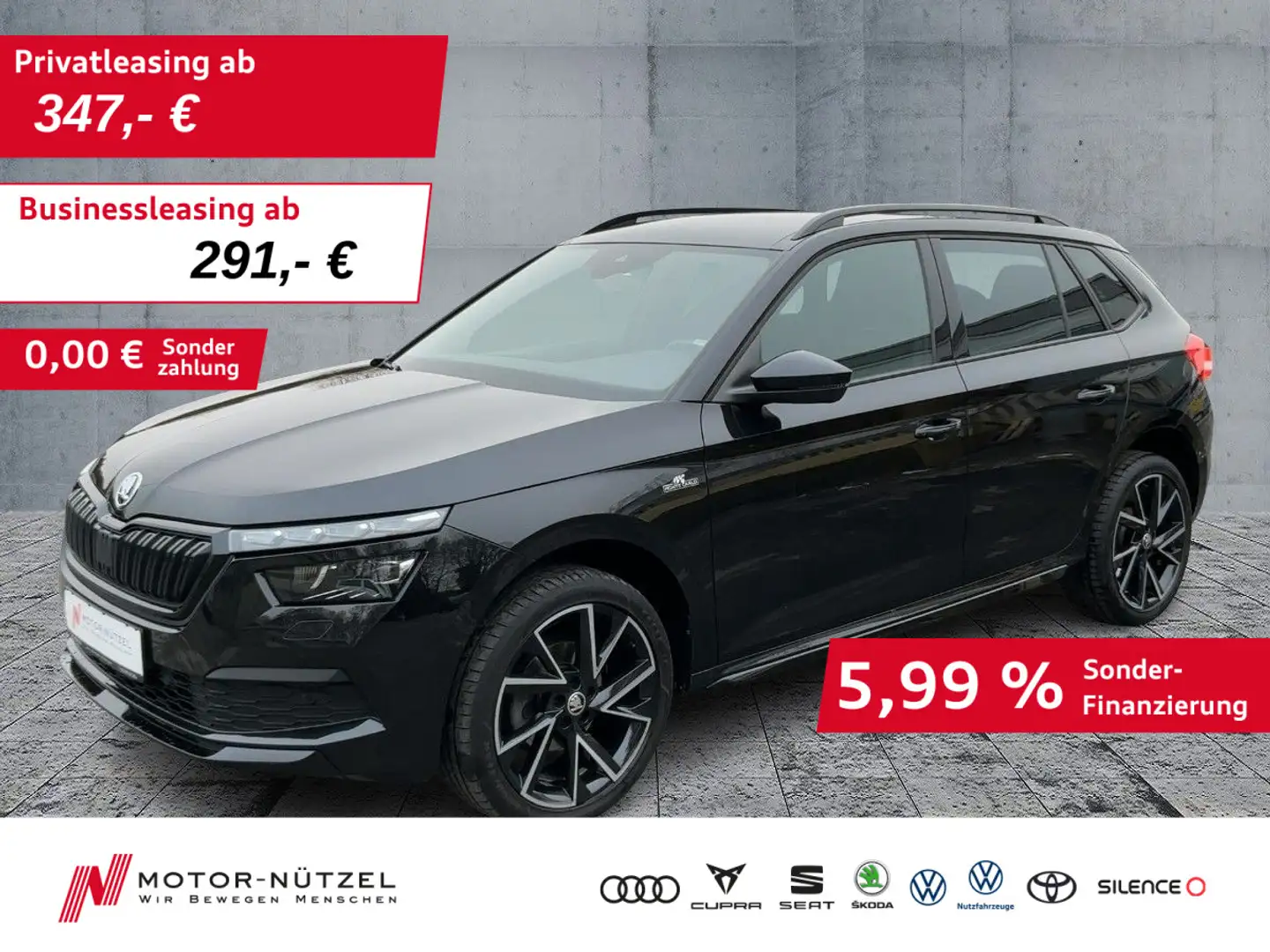 Skoda Kamiq 1.5TSI DSG MONTE CARLO LED+APP+SHZ+RFK+GRA Schwarz - 1