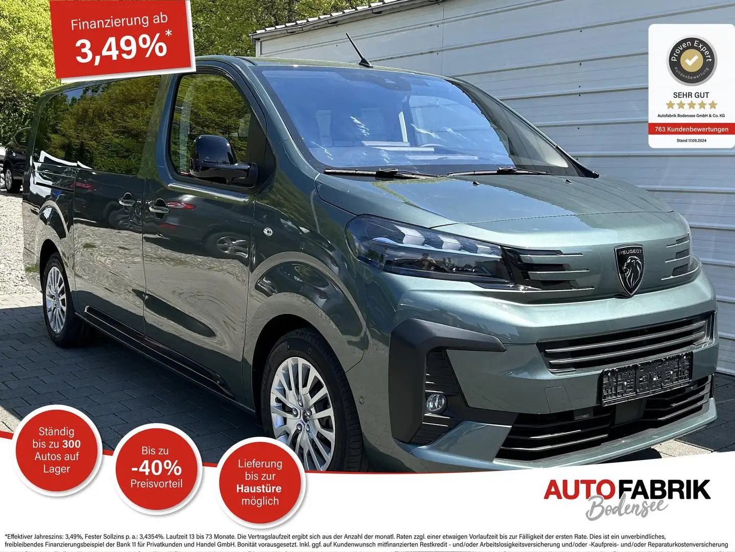Peugeot Traveller Business L3 2.0 BlueHDi 180 EAT8 *KAMERA*NAVI*SHZ Grün - 1