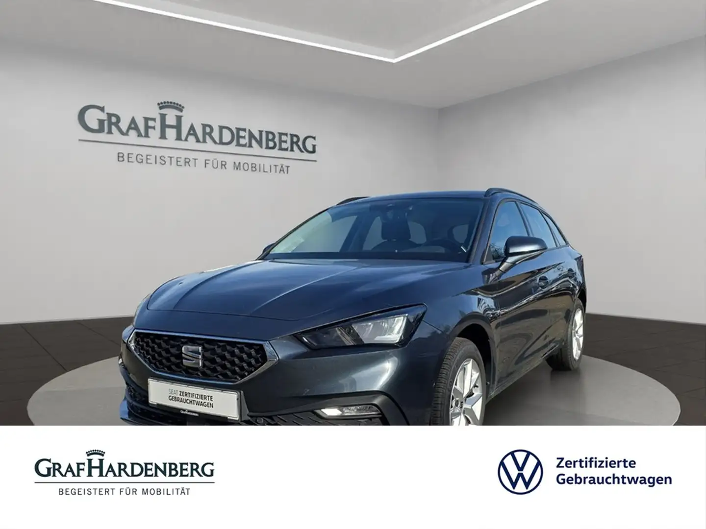 SEAT Leon Sportstourer Style 2.0 TDI Navi AHK LED Gris - 1