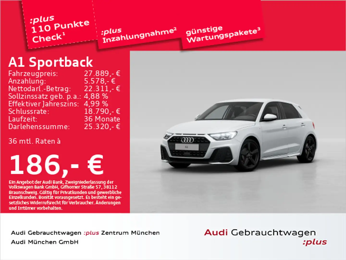 Audi A1 25 TFSI S tronic S line ACC/Navi/Vi Weiß - 1