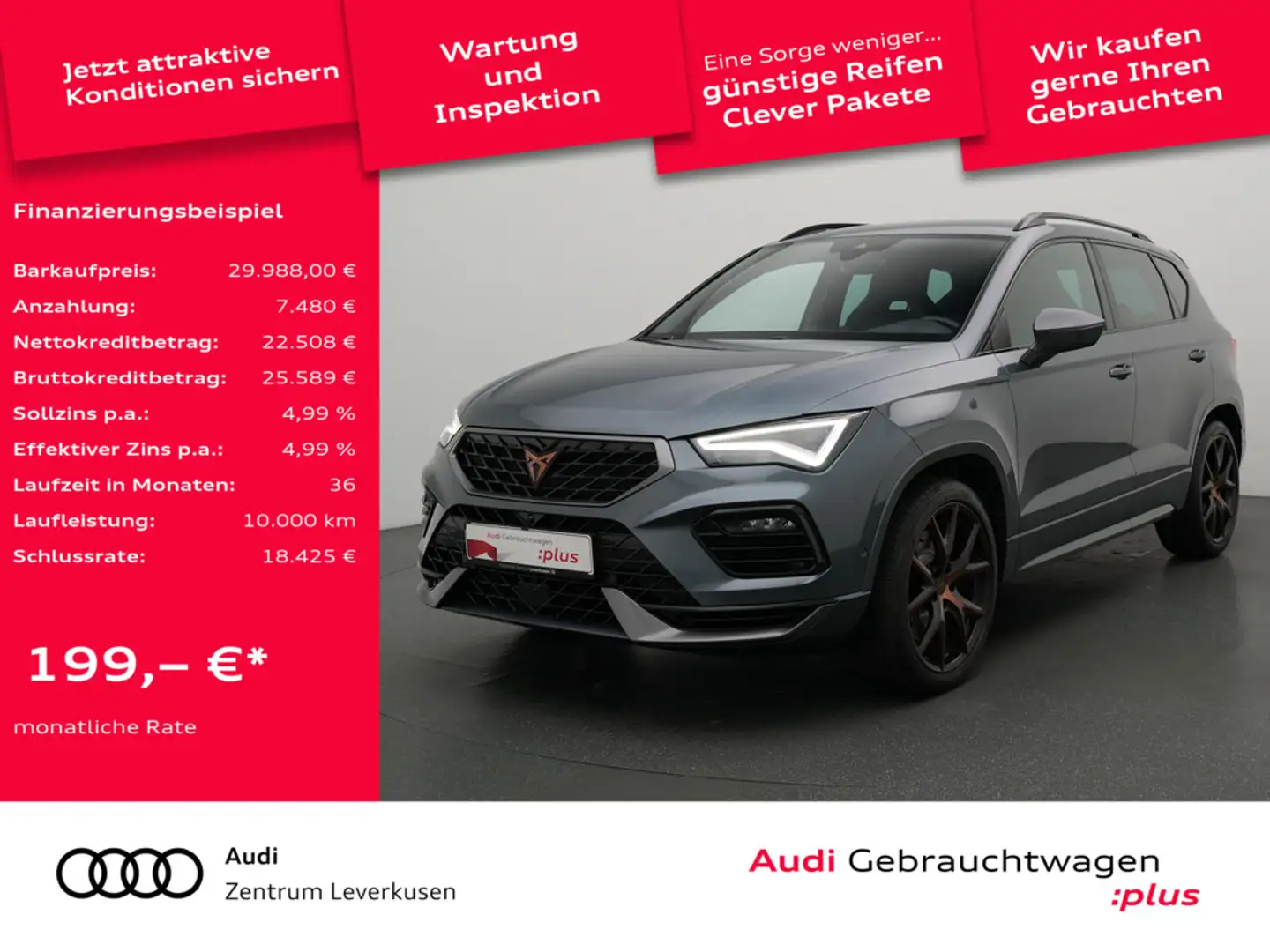 CUPRA Ateca 4Drive DSG NAVI BEATS ACC LEDER KAM 360 Grau - 1