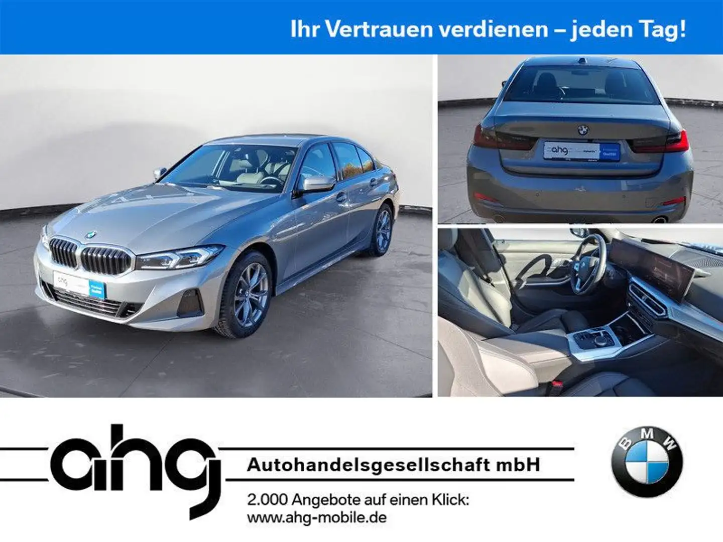 BMW 318 d Automatik Navi Bluetooth PDC MP3 Schn. Head Gris - 1
