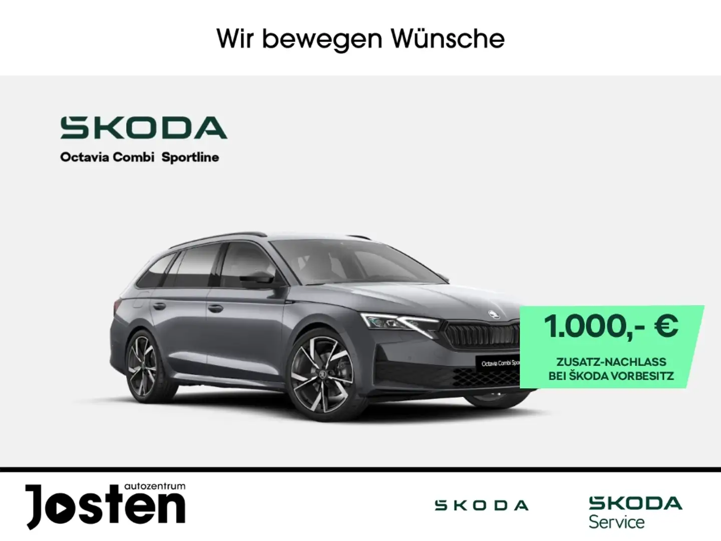 Skoda Octavia Combi Sportline 1.5TSI mHEV DCC AHK FahrAss+ Infot Gris - 1