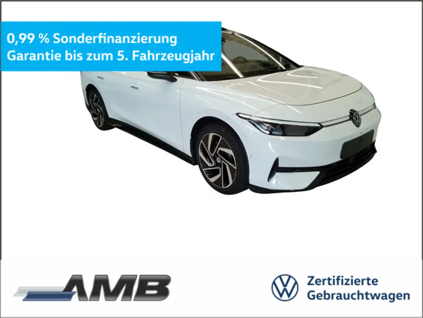 Volkswagen ID.7 Tourer Pro S 86kWh/AHK/Matrix/WäPu/01.30Gar Weiß - 1