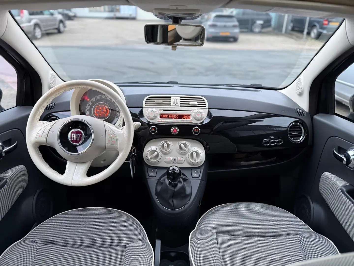 Fiat 500 1.2 Naked|Airco|El.Ramen|PANO|APK|USB Schwarz - 2