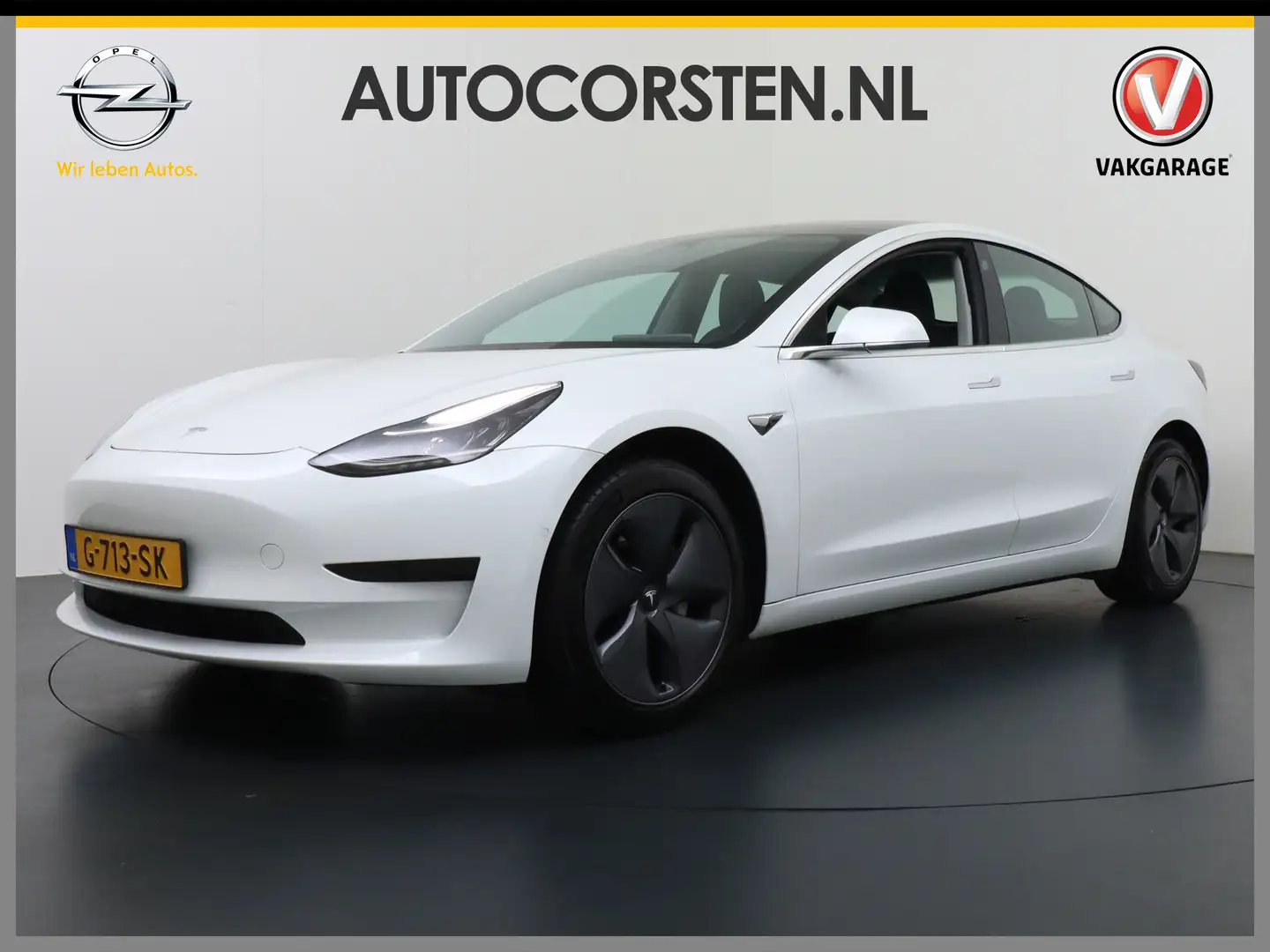 Tesla Model 3 RWD SR+ 60kWh 325PK Lmv 18" AutoPilot Leder PanoDa White - 1