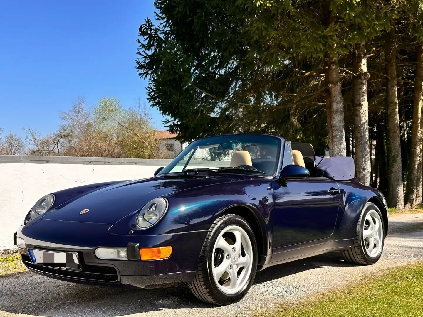 Porsche 993 CABRIO/SCHALTER/KLIMA Bleu - 1