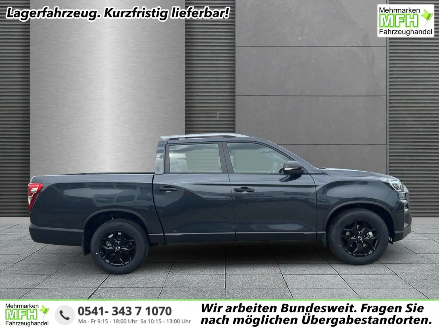 SsangYong Musso Grand Black Line 3t Anhängelast 2,2 e-Xdi 149 k... Gri - 1