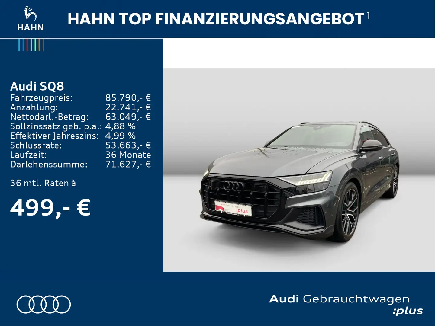 Audi SQ8 Competition plus 4.0TFSI qua S-Trc HUD B&O P Gri - 2