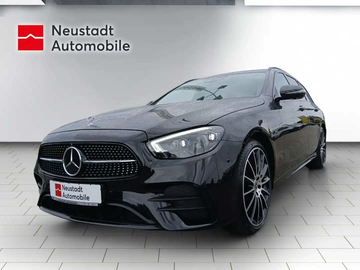Mercedes-Benz E 400 d AMG-Line 4M T-Mod. Panorama, Headup, Nappa Zwart - 1