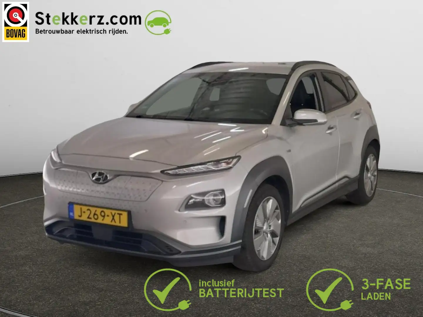 Hyundai KONA EV Premium 64 kWh Zeer luxe iutvoering! Grijs - 1
