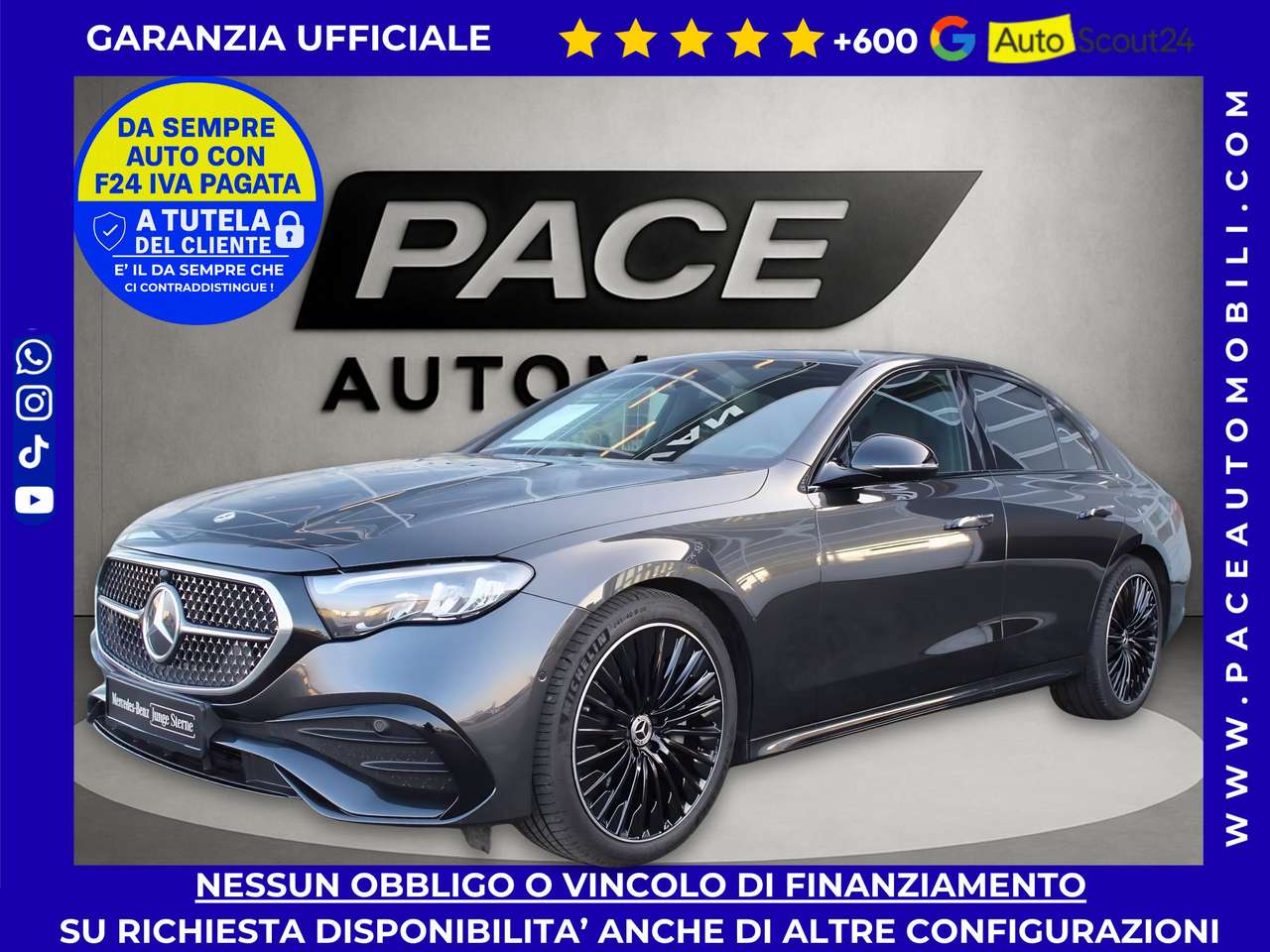Mercedes-Benz E 220 D AMG PREMIUM SPORT WIDESCREEN LED NAVI KAMERA 20" NIGHT PACK