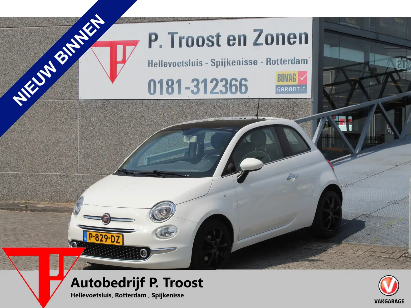Fiat 500 0.9 TwinAir Lounge Panoramadak/Airco/Parkeersensor Weiß - 1