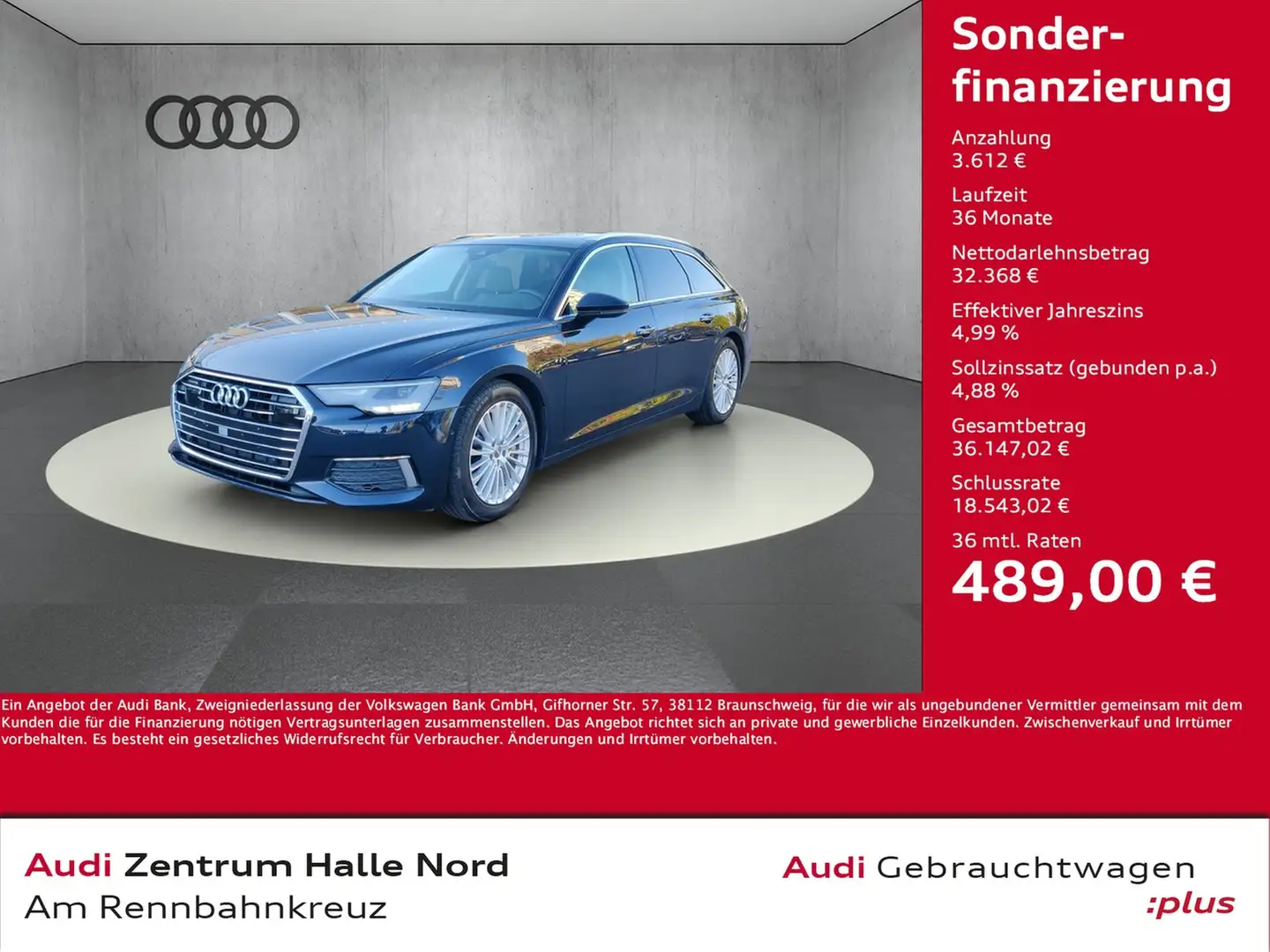 Audi A6 Avant design 55 TFSI quattro S tronic Blau - 1