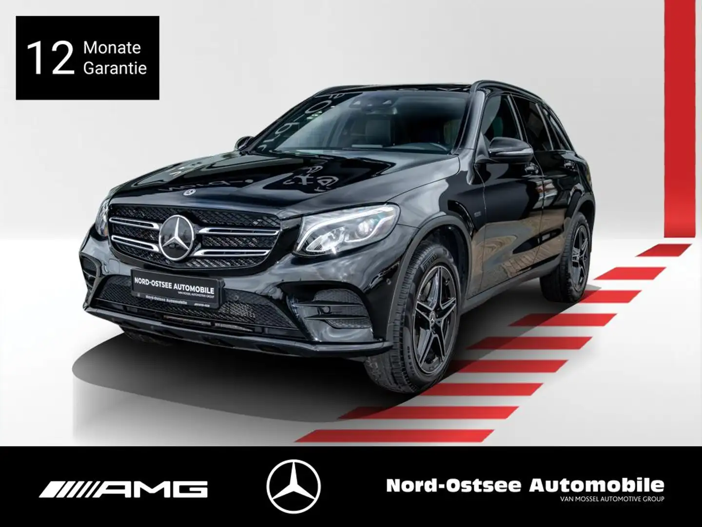 Mercedes-Benz GLC 350 e 4M AMG HUD PANO AHK PARKPAKET NAVI SHZ Zwart - 1