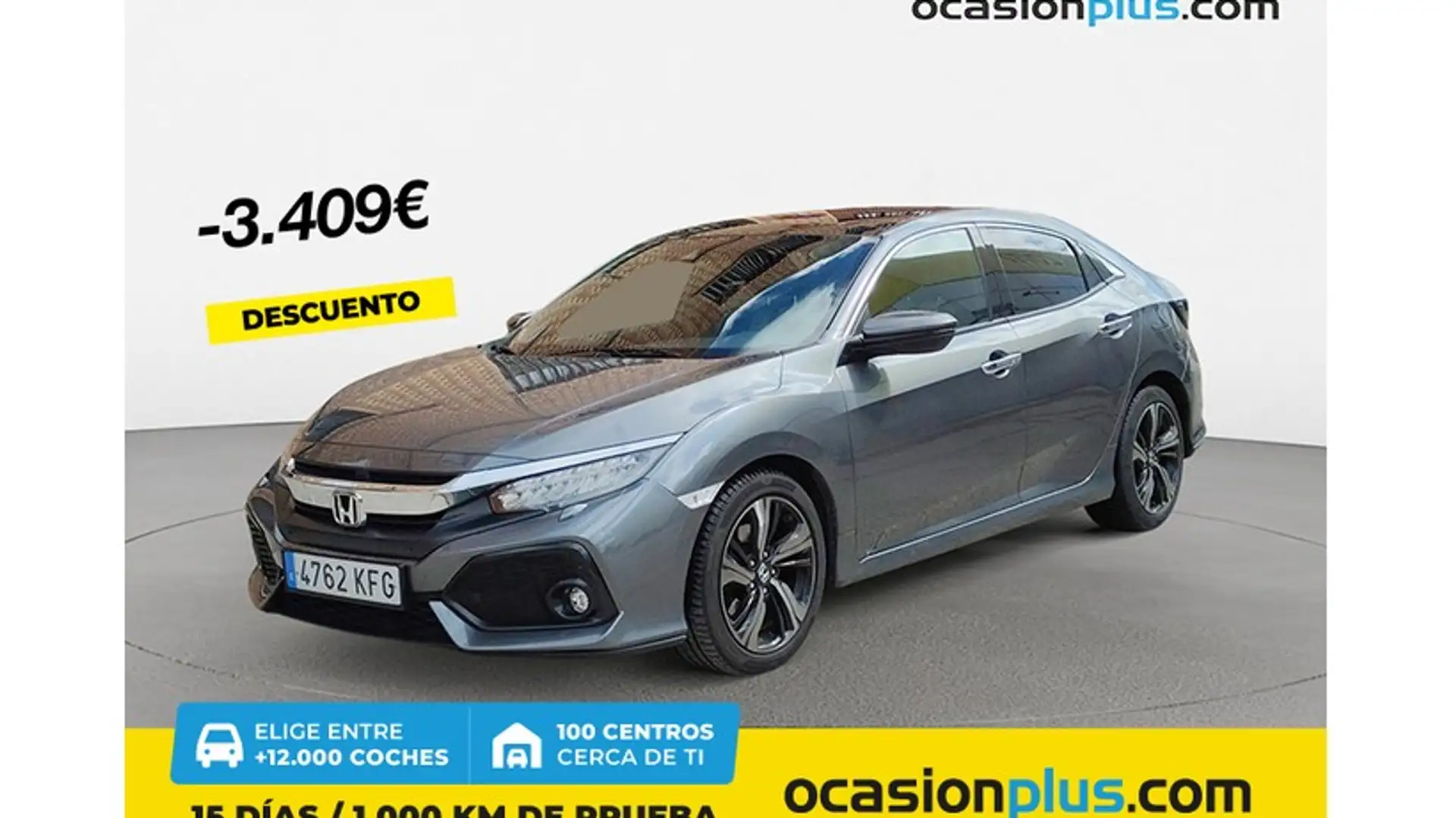 Honda Civic 1.5 VTEC Turbo Prestige CVT Gris - 1