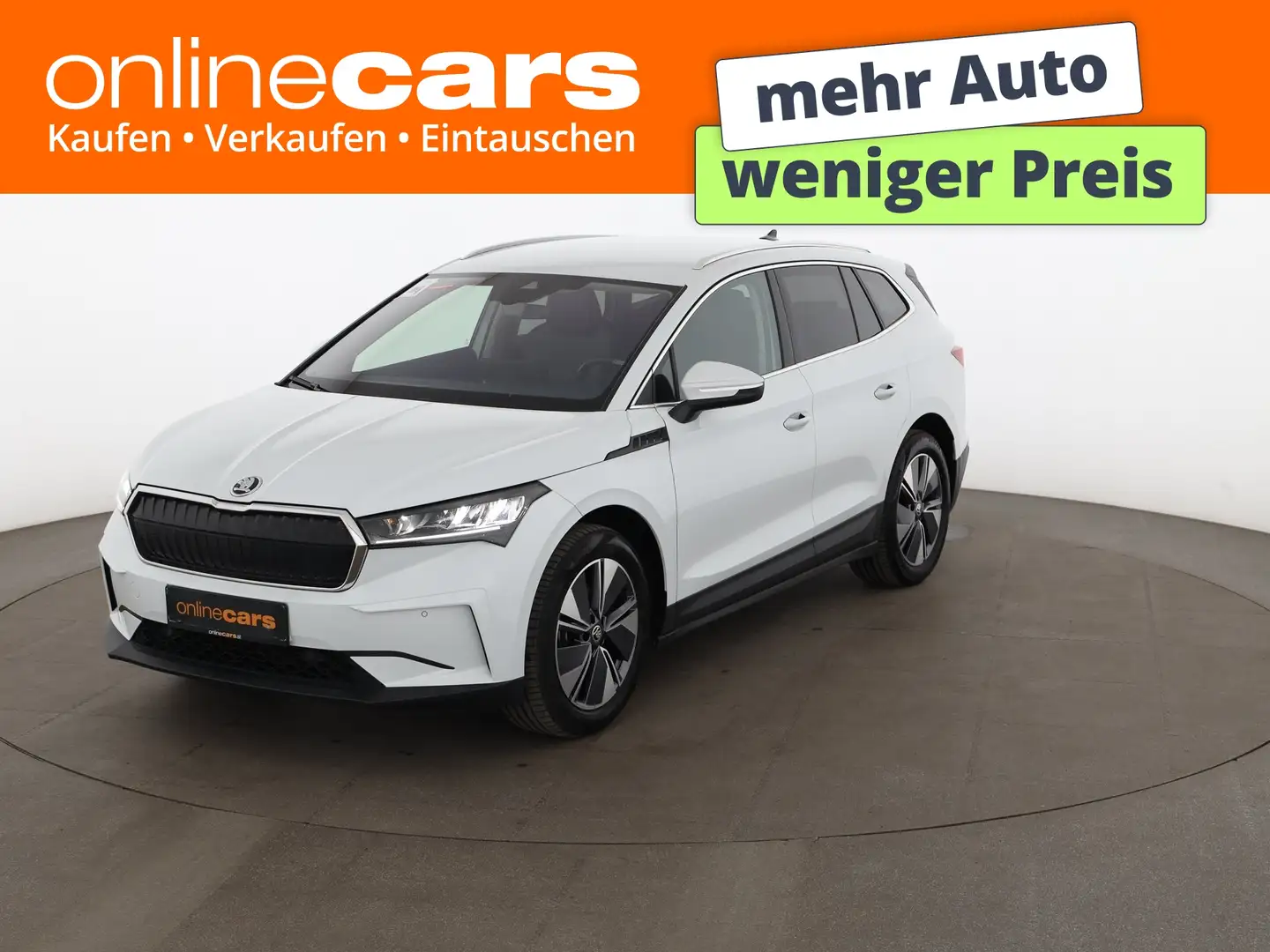 Skoda Enyaq 80 Loft 82kWH Aut LED RADAR NAV LEDER R-CAM Weiß - 1
