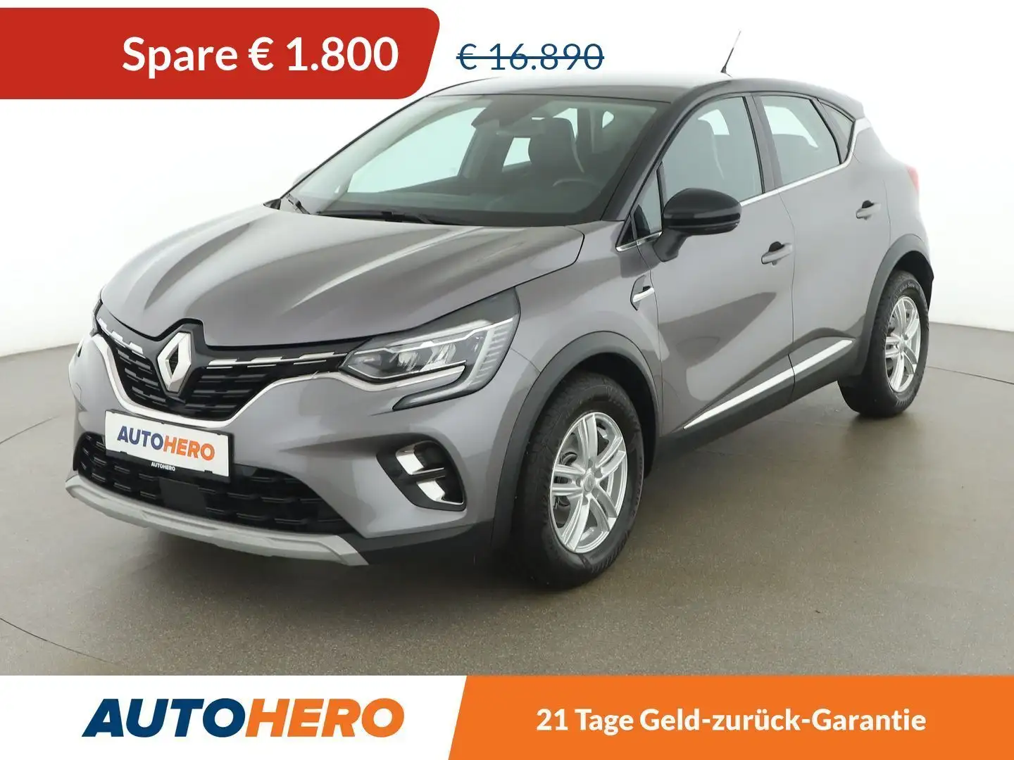 Renault Captur 1.0 TCe Intens *LED*TEMPO*CAM*SPUR*NAVI* Grau - 1